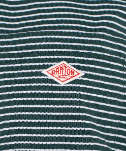 DANTON（ダントン）の「WOMEN'S SHORT SLEEVE POCKET T-SHIRT STRIPE（Tシャツ/カットソー・レディース・グレー系その他/ブラック系その他/ホワイト系その他/グリーン系その他・S/XS/M）」の10枚目の写真