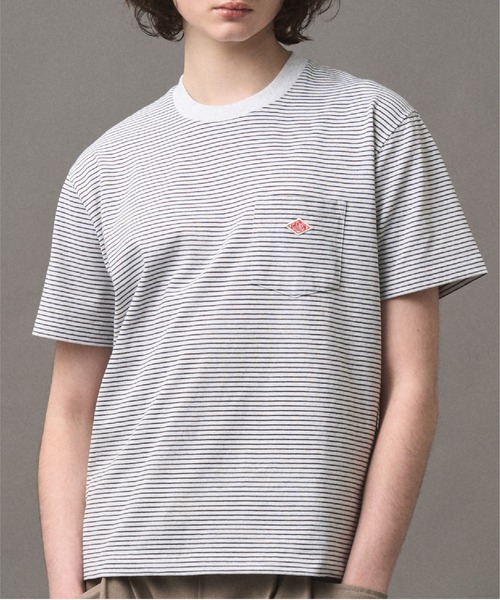 DANTON（ダントン）の「WOMEN'S SHORT SLEEVE POCKET T-SHIRT STRIPE（Tシャツ/カットソー・レディース・グレー系その他/ブラック系その他/ホワイト系その他/グリーン系その他・S/XS/M）」の8枚目の写真