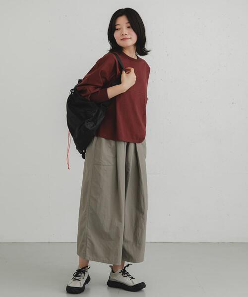 EKAL（エカル）の「『UR TECH』 ナイロンタッサーワイドパンツ（その他パンツ・レディース・ベージュ系その他/ブラック系その他・ONE）」の16枚目の写真