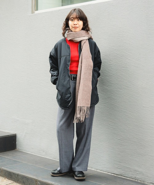 B:MING by BEAMS(ビーミングバイビームス)の「WOOLUP 中綿 ブルゾン(ブルゾン・レディース・ブラック/ブラウン系その他・SMALL/MEDIUM)」の3枚目の写真
