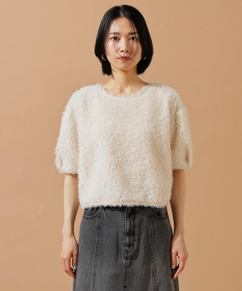 N.（N. Natural Beauty Basic）（エヌエヌナチュラルビューティーベーシック）の「カーリーフォルムトップス（Tシャツ/カットソー・レディース・オフホワイト/ピンク/ブラック・MEDIUM）」の11枚目の写真