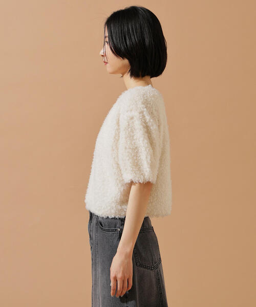 N.（N. Natural Beauty Basic）（エヌエヌナチュラルビューティーベーシック）の「カーリーフォルムトップス（Tシャツ/カットソー・レディース・オフホワイト/ピンク/ブラック・MEDIUM）」の10枚目の写真