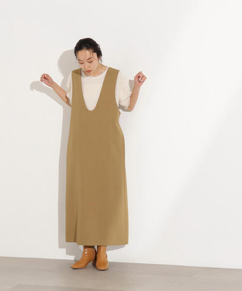 N.（N. Natural Beauty Basic）（エヌエヌナチュラルビューティーベーシック）の「カーリーフォルムトップス（Tシャツ/カットソー・レディース・オフホワイト/ピンク/ブラック・MEDIUM）」の7枚目の写真