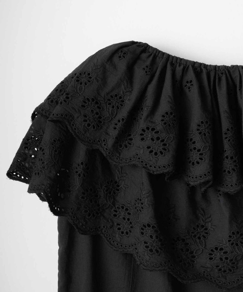 crinkle crinkle crinkle（クリンクルクリンクルクリンクル）の「【crinkle crinkle crinkle】cutwork embroidery blouse/カットワークエンブロイダリーブラウス（シャツ/ブラウス・レディース・ホワイト/ブラック・FREE）」の12枚目の写真