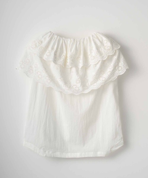 crinkle crinkle crinkle（クリンクルクリンクルクリンクル）の「【crinkle crinkle crinkle】cutwork embroidery blouse/カットワークエンブロイダリーブラウス（シャツ/ブラウス・レディース・ホワイト/ブラック・FREE）」の7枚目の写真