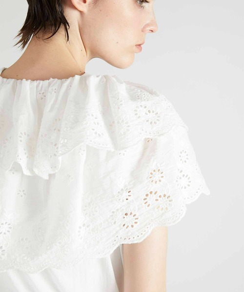 crinkle crinkle crinkle（クリンクルクリンクルクリンクル）の「【crinkle crinkle crinkle】cutwork embroidery blouse/カットワークエンブロイダリーブラウス（シャツ/ブラウス・レディース・ホワイト/ブラック・FREE）」の19枚目の写真