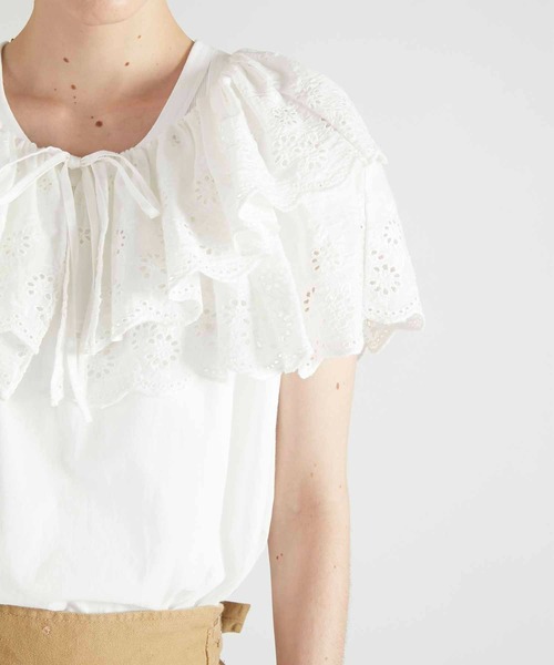 crinkle crinkle crinkle（クリンクルクリンクルクリンクル）の「【crinkle crinkle crinkle】cutwork embroidery blouse/カットワークエンブロイダリーブラウス（シャツ/ブラウス・レディース・ホワイト/ブラック・FREE）」の20枚目の写真