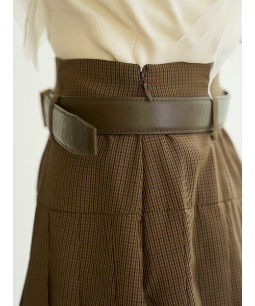 SNIDEL（スナイデル）の「ベルト付きプリーツロングスカート（スカート
