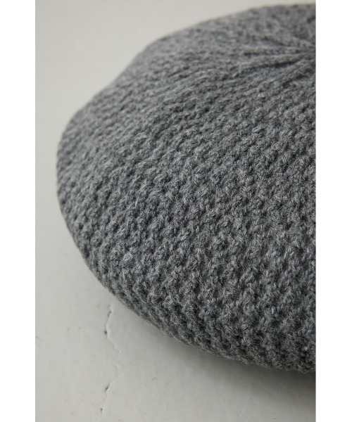 AZUL by moussy(アズールバイマウジー)の「ニットベレー帽(ニットキャップ/ビーニー・レディース・ブラック/グレー・FREE)」の15枚目の写真