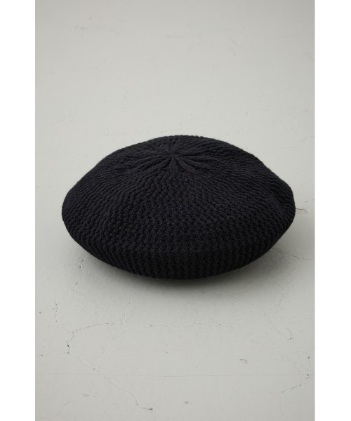 AZUL by moussy(アズールバイマウジー)の「ニットベレー帽(ニットキャップ/ビーニー・レディース・ブラック/グレー・FREE)」の5枚目の写真