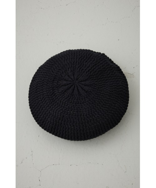 AZUL by moussy(アズールバイマウジー)の「ニットベレー帽(ニットキャップ/ビーニー・レディース・ブラック/グレー・FREE)」の6枚目の写真