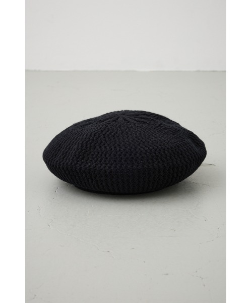 AZUL by moussy(アズールバイマウジー)の「ニットベレー帽(ニットキャップ/ビーニー・レディース・ブラック/グレー・FREE)」の7枚目の写真