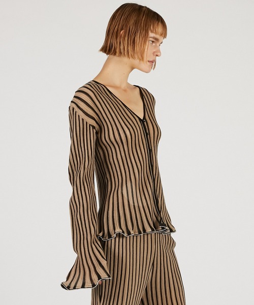 PRANK PROJECT（プランクプロジェクト）の「ビーズヘムニットトップ / Beaded Hem Top（その他トップス・レディース・ブラウン/マルチ/ブラック・FREE）」の11枚目の写真