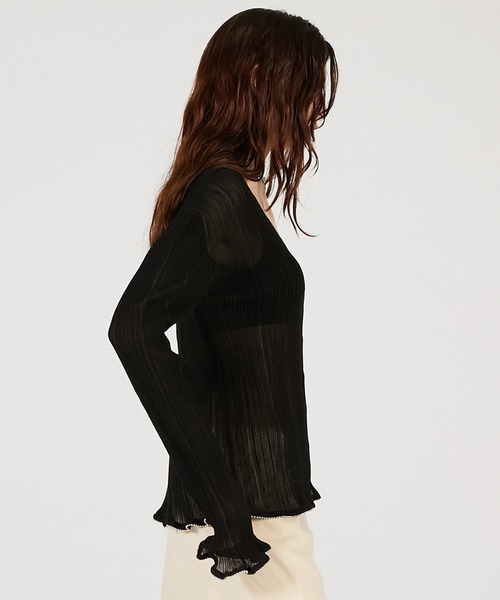 PRANK PROJECT（プランクプロジェクト）の「ビーズヘムニットトップ / Beaded Hem Top（その他トップス・レディース・ブラウン/マルチ/ブラック・FREE）」の19枚目の写真