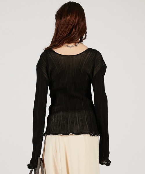 PRANK PROJECT（プランクプロジェクト）の「ビーズヘムニットトップ / Beaded Hem Top（その他トップス・レディース・ブラウン/マルチ/ブラック・FREE）」の18枚目の写真