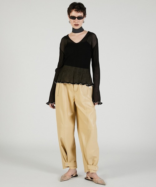 PRANK PROJECT（プランクプロジェクト）の「ビーズヘムニットトップ / Beaded Hem Top（その他トップス・レディース・ブラウン/マルチ/ブラック・FREE）」の7枚目の写真