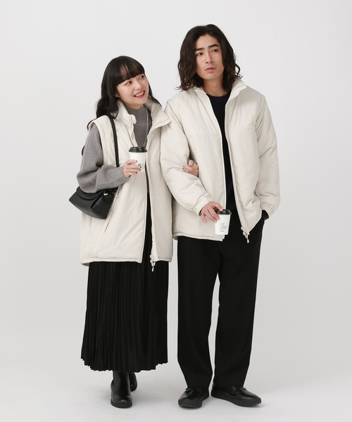 GLOBAL WORK（グローバルワーク）の「ライトウォーム2WAYブルゾン/451312（ブルゾン・メンズ・アイボリー/ブラック・SMALL/MEDIUM/LARGE）」の22枚目の写真