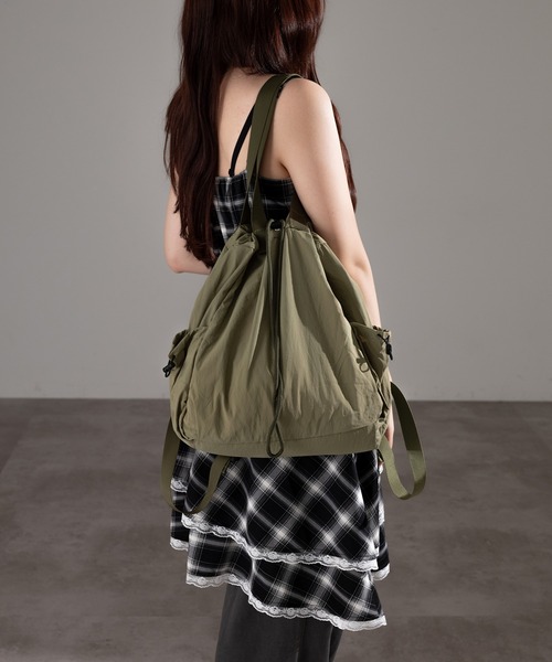 apres jour mignon(アプレジュールミニョン)の「【apresjour mignon×ARIAZ】2wayナップザック(バックパック/リュック・レディース・ホワイト/ブラック/カーキ・ONESIZE)」の9枚目の写真