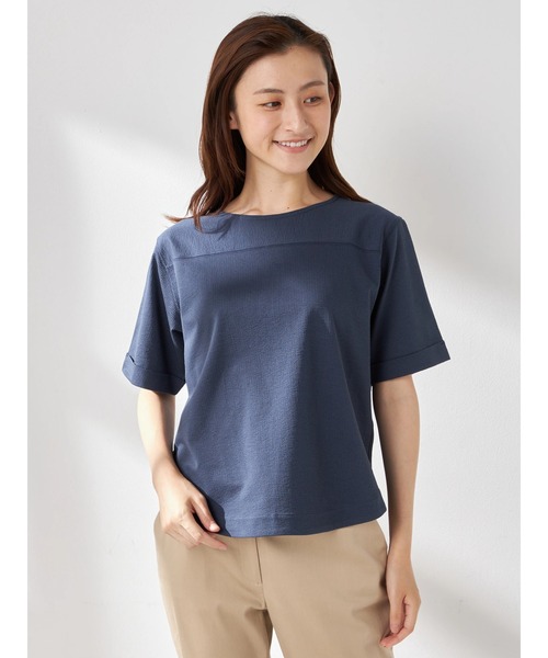 McGREGOR(マックレガー)の「【接触冷感】サッカープルオーバー(Tシャツ/カットソー・レディース・ナチュラル/ネイビー/ミント・M/L)」の3枚目の写真