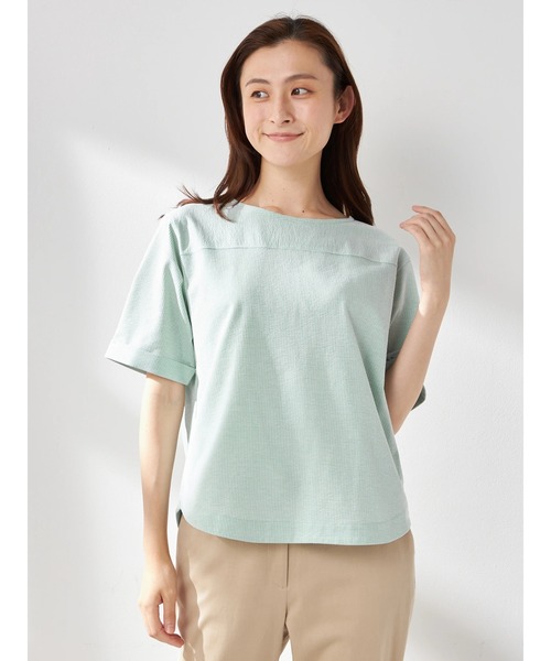 McGREGOR(マックレガー)の「【接触冷感】サッカープルオーバー(Tシャツ/カットソー・レディース・ナチュラル/ネイビー/ミント・M/L)」の16枚目の写真
