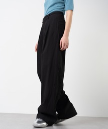 ELOOPS（イーループス）の「【ELOOPS】リネンライク  コットン混ワイドタックパンツ（スラックス）」