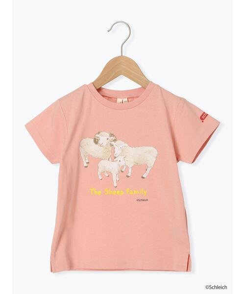 Samansa Mos2 Lagom（サマンサモスモスラーゴム）の「【schleich】アニマル親子プリントT（Tシャツ/カットソー・キッズ・キナリ/ピンク・130/95/120/110/100）」の6枚目の写真