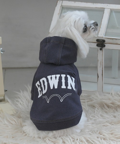 EDWIN(エドウィン)の「EDWIN/デニムライクパーカー25a(ペットウェア・メンズ・ネイビー/ブルー・XS/S/M/L/2L/3L)」の2枚目の写真