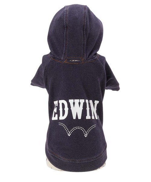 EDWIN(エドウィン)の「EDWIN/デニムライクパーカー25a(ペットウェア・メンズ・ネイビー/ブルー・XS/S/M/L/2L/3L)」の3枚目の写真