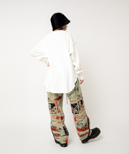 RNA(アールエヌエー)の「M2509 ALTERNATIVEワッフルロンT(Tシャツ/カットソー・レディース・ホワイト/カーキ/杢グレー・MEDIUM)」の10枚目の写真