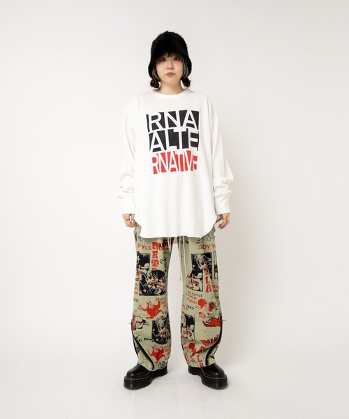 RNA(アールエヌエー)の「M2509 ALTERNATIVEワッフルロンT(Tシャツ/カットソー・レディース・ホワイト/カーキ/杢グレー・MEDIUM)」の8枚目の写真