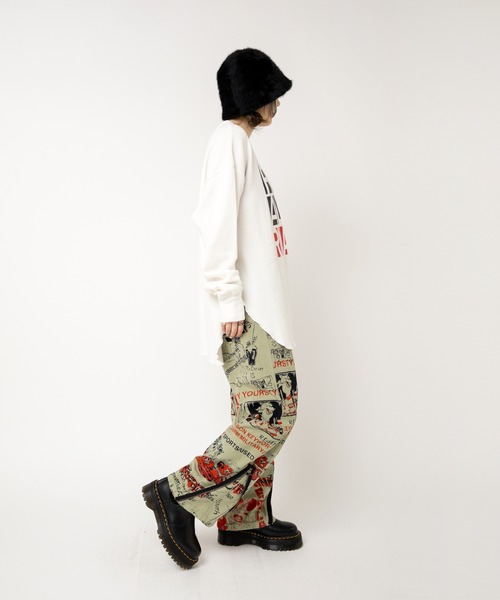 RNA(アールエヌエー)の「M2509 ALTERNATIVEワッフルロンT(Tシャツ/カットソー・レディース・ホワイト/カーキ/杢グレー・MEDIUM)」の9枚目の写真
