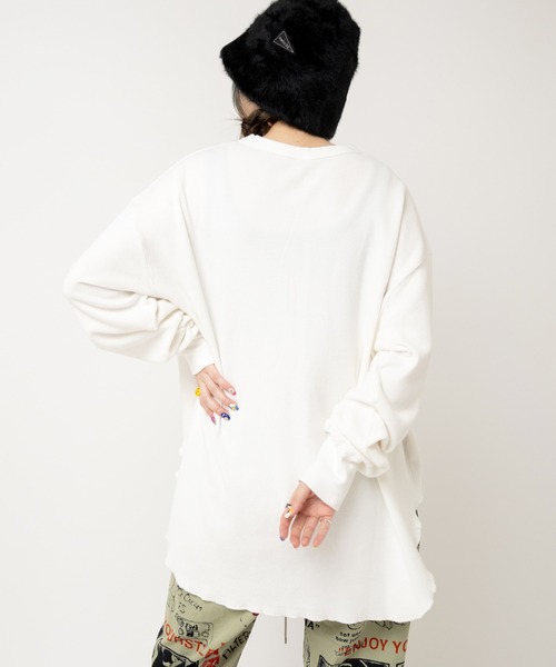 RNA(アールエヌエー)の「M2509 ALTERNATIVEワッフルロンT(Tシャツ/カットソー・レディース・ホワイト/カーキ/杢グレー・MEDIUM)」の5枚目の写真