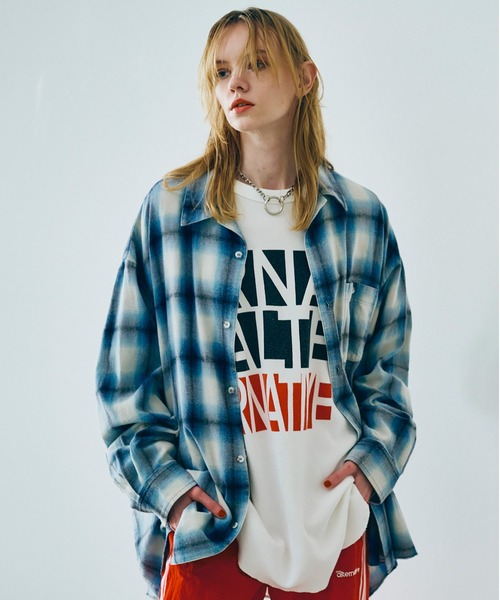 RNA(アールエヌエー)の「M2509 ALTERNATIVEワッフルロンT(Tシャツ/カットソー・レディース・ホワイト/カーキ/杢グレー・MEDIUM)」の19枚目の写真