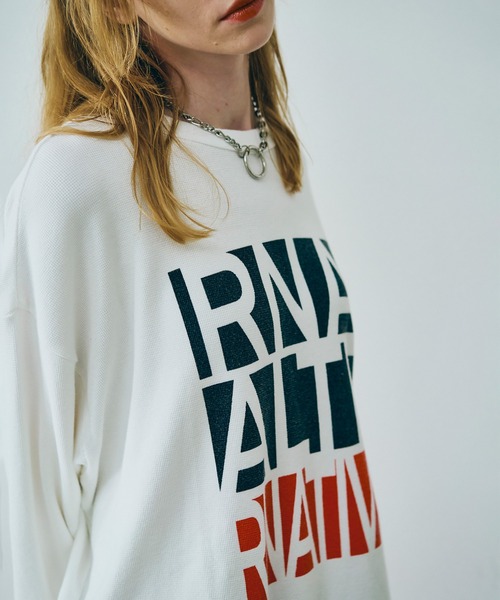RNA(アールエヌエー)の「M2509 ALTERNATIVEワッフルロンT(Tシャツ/カットソー・レディース・ホワイト/カーキ/杢グレー・MEDIUM)」の20枚目の写真