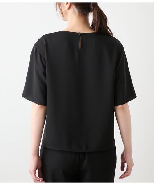 NEWYORKER(ニューヨーカー)の「ポリエステルダブルクロス フロントギャザーブラウス(シャツ/ブラウス・レディース・ブラック/カーキ・11号/9号)」の14枚目の写真