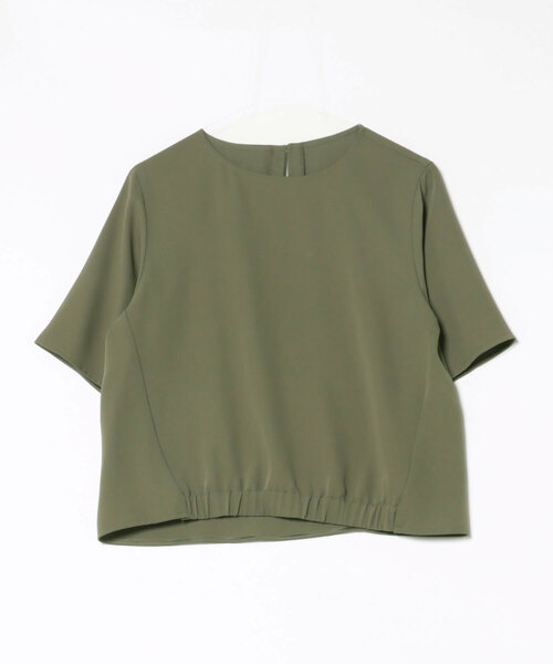 セール】ポリエステルダブルクロス フロントギャザーブラウス（シャツ