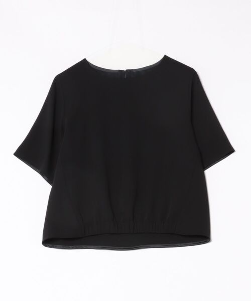 NEWYORKER(ニューヨーカー)の「ポリエステルダブルクロス フロントギャザーブラウス(シャツ/ブラウス・レディース・ブラック/カーキ・11号/9号)」の5枚目の写真