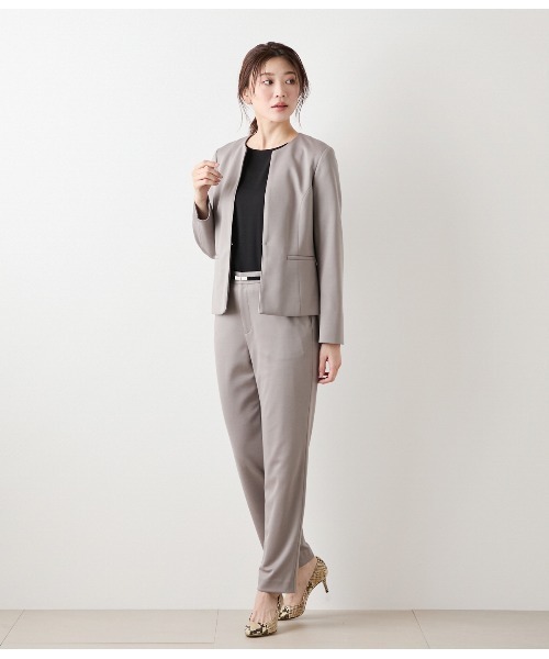 ニューヨーカー（NEWYORKER）/ポリエステルダブルクロス フロントギャザーブラウス セール】ポリエステルダブルクロス フロントギャザーブラウス（シャツ