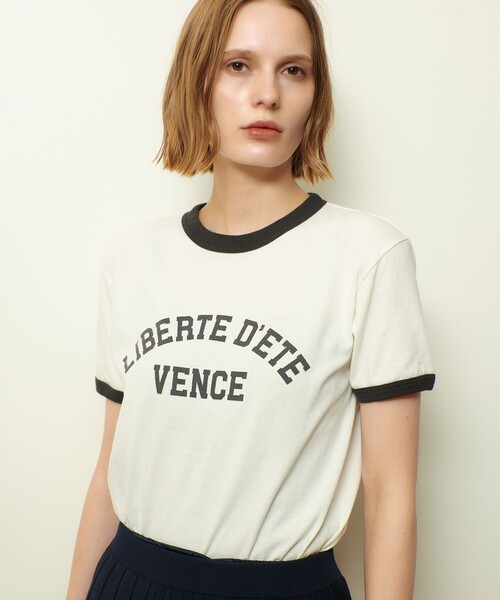 allureville（アルアバイル）の「ヴィンテージライクリンガーＴシャツ（Tシャツ/カットソー・レディース・ブラック/ネイビー・2）」の3枚目の写真