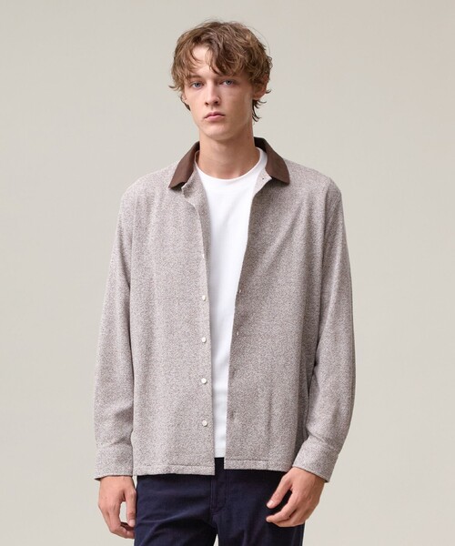 J.PRESS（ジェイプレス）の「【KANEMASA JERSEY】ツイステッドスムース ポロシャツ（シャツ/ブラウス・メンズ・ブラウン系/ネイビー系・MEDIUM/X-LARGE/LARGE）」の2枚目の写真