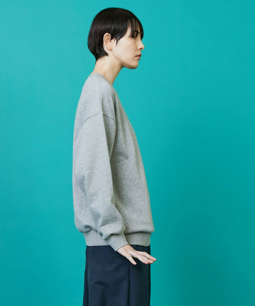 FRAPBOIS（フラボア）の「グラニースクエアスウェット（スウェット・レディース・ターコイズブルー/グレー・1/2）」の3枚目の写真