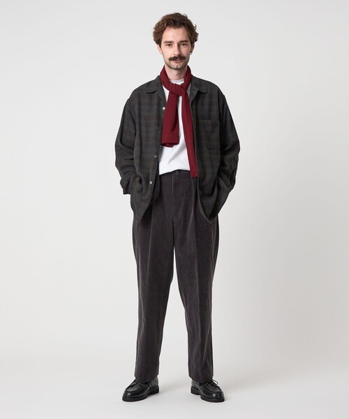 Steven Alan（スティーブンアラン）の「＜Steven Alan＞ ネル マドラスチェック オープンカラー シャツ BOX（シャツ/ブラウス・メンズ・グレー/ダークグレー・S/M/L/XL）」の3枚目の写真