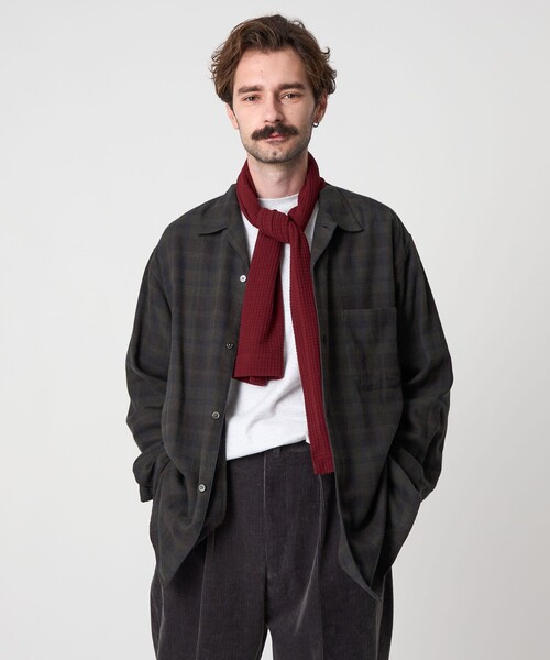 セール】＜Steven Alan＞ ネル マドラスチェック オープンカラー