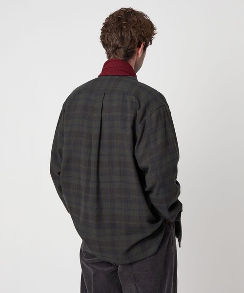 Steven Alan（スティーブンアラン）の「＜Steven Alan＞ ネル マドラスチェック オープンカラー シャツ BOX（シャツ/ブラウス・メンズ・グレー/ダークグレー・S/M/L/XL）」の6枚目の写真