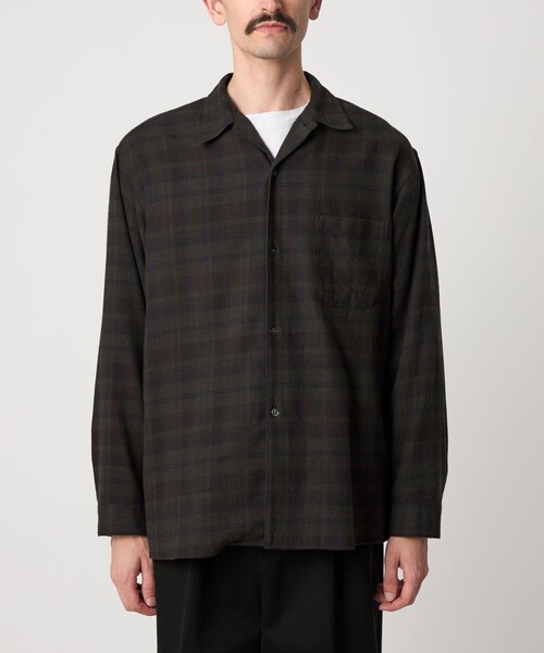 Steven Alan（スティーブンアラン）の「＜Steven Alan＞ ネル マドラスチェック オープンカラー シャツ BOX（シャツ/ブラウス・メンズ・グレー/ダークグレー・S/M/L/XL）」の12枚目の写真