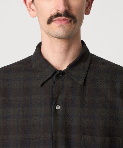 Steven Alan（スティーブンアラン）の「＜Steven Alan＞ ネル マドラスチェック オープンカラー シャツ BOX（シャツ/ブラウス・メンズ・グレー/ダークグレー・S/M/L/XL）」の16枚目の写真