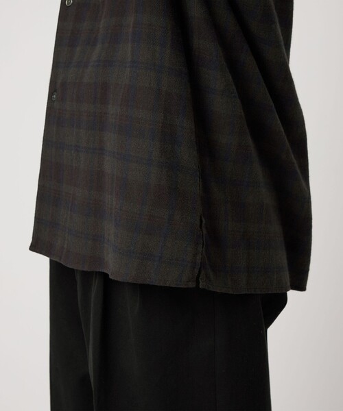 Steven Alan（スティーブンアラン）の「＜Steven Alan＞ ネル マドラスチェック オープンカラー シャツ BOX（シャツ/ブラウス・メンズ・グレー/ダークグレー・S/M/L/XL）」の18枚目の写真