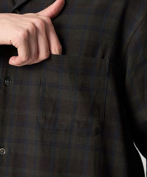 Steven Alan（スティーブンアラン）の「＜Steven Alan＞ ネル マドラスチェック オープンカラー シャツ BOX（シャツ/ブラウス・メンズ・グレー/ダークグレー・S/M/L/XL）」の20枚目の写真