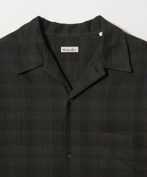 セール】＜Steven Alan＞ ネル マドラスチェック オープンカラー