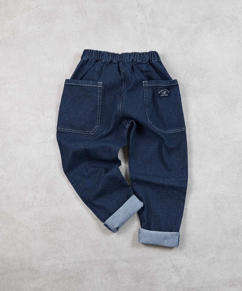 Life Support Products（ライフサポートプロダクツ）の「デニムタックロングパンツ（デニムパンツ・キッズ・ネイビー/ブルー・80/90/95/100/110/120/130/140/150）」の14枚目の写真